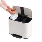 Brabantia Bo Step On atkritumu tvertne 3 x 11 L, Balta 6