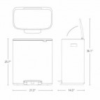 Brabantia Bo Step On atkritumu tvertne 60 L, Matt Black 2