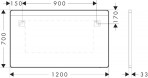 Hansgrohe Xarita Lite Q Spogulis ar LED, 1200/30, Matt White 2