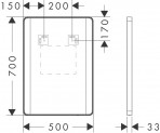 Hansgrohe Xarita Lite Q Spogulis ar LED, 500/30, Matt White 2