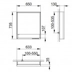 Royal Lumos spoguļskapis 65x73x13 cm + LED apgaismojums 2
