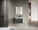 Somaris spoguļskapis 60x71x12 cm ar apsildi+LED, White Matt 2