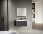 Somaris spoguļskapis 80x71x12 cm + LED, Light Oak 5