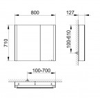 Somaris spoguļskapis 80x71x12 cm + LED, White Matt 7