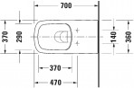 DuraStyle Vital Rimless invalīdu pods + SC vāks, Balts 7