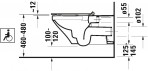 DuraStyle Vital Rimless invalīdu pods + SC vāks, Balts 8