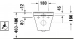 DuraStyle Vital Rimless invalīdu pods + SC vāks, Balts 9