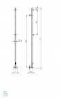 P.M.H dvieļu žāvētājs Ole x 3 91x1708 mm, Polished Stainless Steel 4