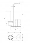 Deante Silia Tualetes papīra statīvs, 3 funkcijas, Brushed Steel 2