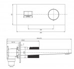 Omnires Contour iebūvējams izlietnes maisītājs, Brushed gold  2