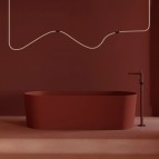 Omnires Contour brīvi stāvošs vannas maisītājs, Brushed gold 3