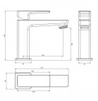 Omnires Parma izlietnes maisītājs 150 mm, Brushed nickel 2