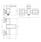 Omnires Parma dušas maisītājs no sienas, Brushed nickel 2