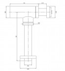 Omnires dekoratīvais izlietnes sifons, Brushed gold 2