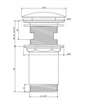 Omnires click-clack izlietnes aizbāznis ar pārplūdi, Matt Black 2