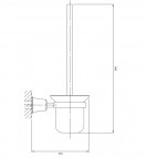 Omnires Art Line tualetes birste ar turētāju, Brushed brass 2