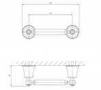 Omnires Art Line tualetes papīra turētājs, Brushed brass 2
