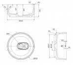 Omnires Cadence M+ izlietne uz virsmas ø42 cm, Matt white 2