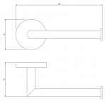 Omnires Modern project tualetes papīra turētājs, Brushed nickel 2