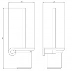 Modern project tualetes birste ar turētāju, Brushed brass 2