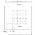 Fundo 5.1 noteces reste 115x115x5 mm, PVD Zelta 3