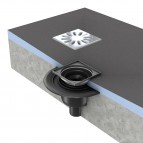 Fundo notece ar vertikālu izvadu, DN70, kvadrāta reste 2