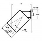 KWC Brocca dušas galva no sienas, Brushed steel 3