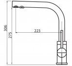Akvaduo Long virtuves maisitājs ar grozāmu snīpi, Alumetallic	 3