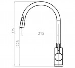 Flexa virtuves maisitājs ar elastīgu snīpi, Melns matēts 2