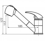 Rondo virtuves maisitājs ar izvelkamu dušu, Alba 2