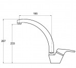 Ambra virtuves maisitājs ar grozāmu snīpi, Silica 2