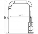 Mirrus virtuves maisitājs ar grozāmu snīpi, Silica 2