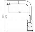 Modus virtuves maisītājs ar izvelkamu snīpi, Light silver 3
