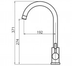 Sabia Eko 2 virtuves maisitājs ar grozāmu snīpi, Argent 2
