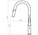 Grata virtuves maisītājs ar izvelkamu snīpi, Alba 6