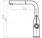 Supra virtuves maisītājs ar izvelkamu snīpi, Silica 3