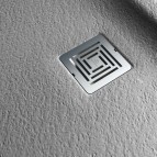 Ultraflat S+ dušas paliktnis 90x90cm+dekoratīvs rāmis, Concrete Grey 2