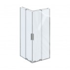 Roll RORV2 dušas stūris 90x90 cm, Hroms/Caurspīdīgs stikls 4