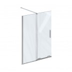 Roll ROVS2 vannas sieniņa 110 cm, Hroms/Caurspīdīgs stikls 4