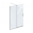 Roll ROWI dušas siena ar durvīm Walk in 140, Hroms/Caurspīdīgs stikls 3