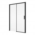 Divera D22S2B bīdāmas dušas durvis 140 cm, Black/Clear glass