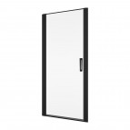 Divera D22T1 veramas dušas durvis 100 cm, Black/Clear glass