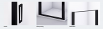 Divera D22T1 veramas dušas durvis 100 cm, Black/Clear glass 2