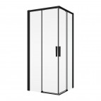 Divera D22SE2B kantains dušas stūris 90x90 cm, Black/Clear glass