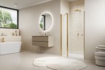 SOLINO SOL13 veramas dušas durvis 90 cm, Brushed Gold 4