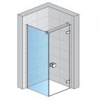 ANNEA ANT1 dušas sieniņa 90 cm, Brushed Nickel/Clear glass 3