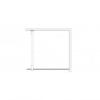 Bezrāmju dušas siena Dija 60x200 cm 6