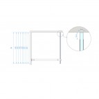 Bezrāmju dušas siena Dija 70x200 cm 2