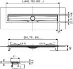 TECEdrainline-Evo dušas tekne ar sienas flīžu balstu, 1000 mm 4
