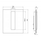 Laufen Urinal INEO AU102 taustiņš pisuāram, White/ PVD 2
